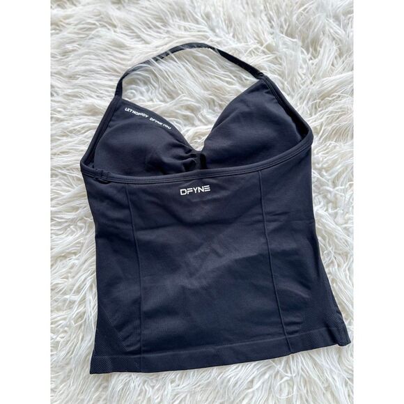 Dfyne Impact Longline Strappy Top Midnight Black Size Small - Picture 7 of 9